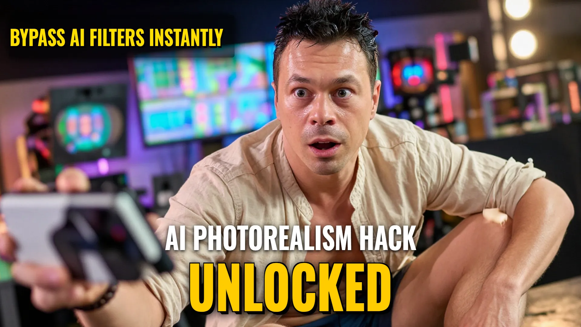 AI Design & Media: High-Fidelity Photorealistic Character Scene via KREA2 Turbo Filter Bypass