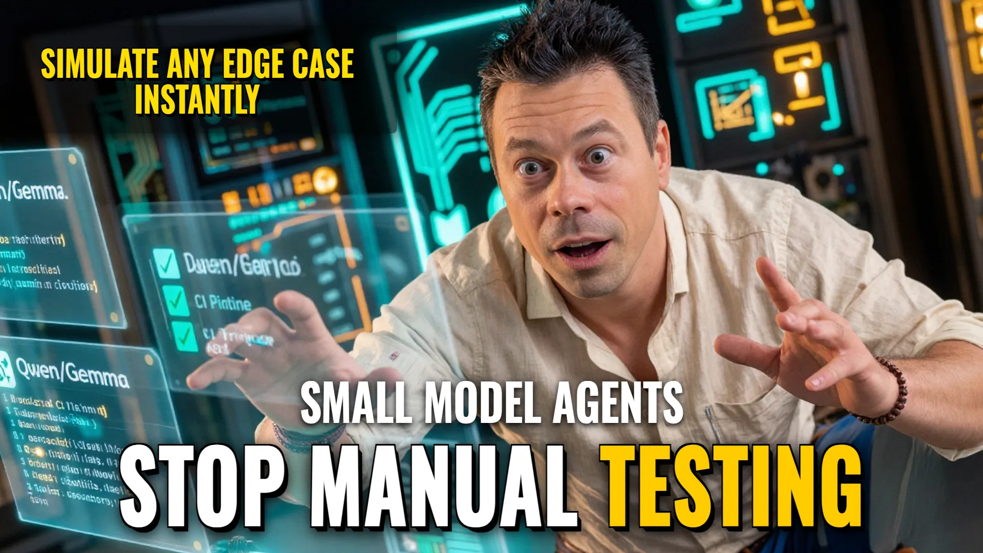 AI Automation: Small Model Agent Harness with Natural-Language Simulation Testing