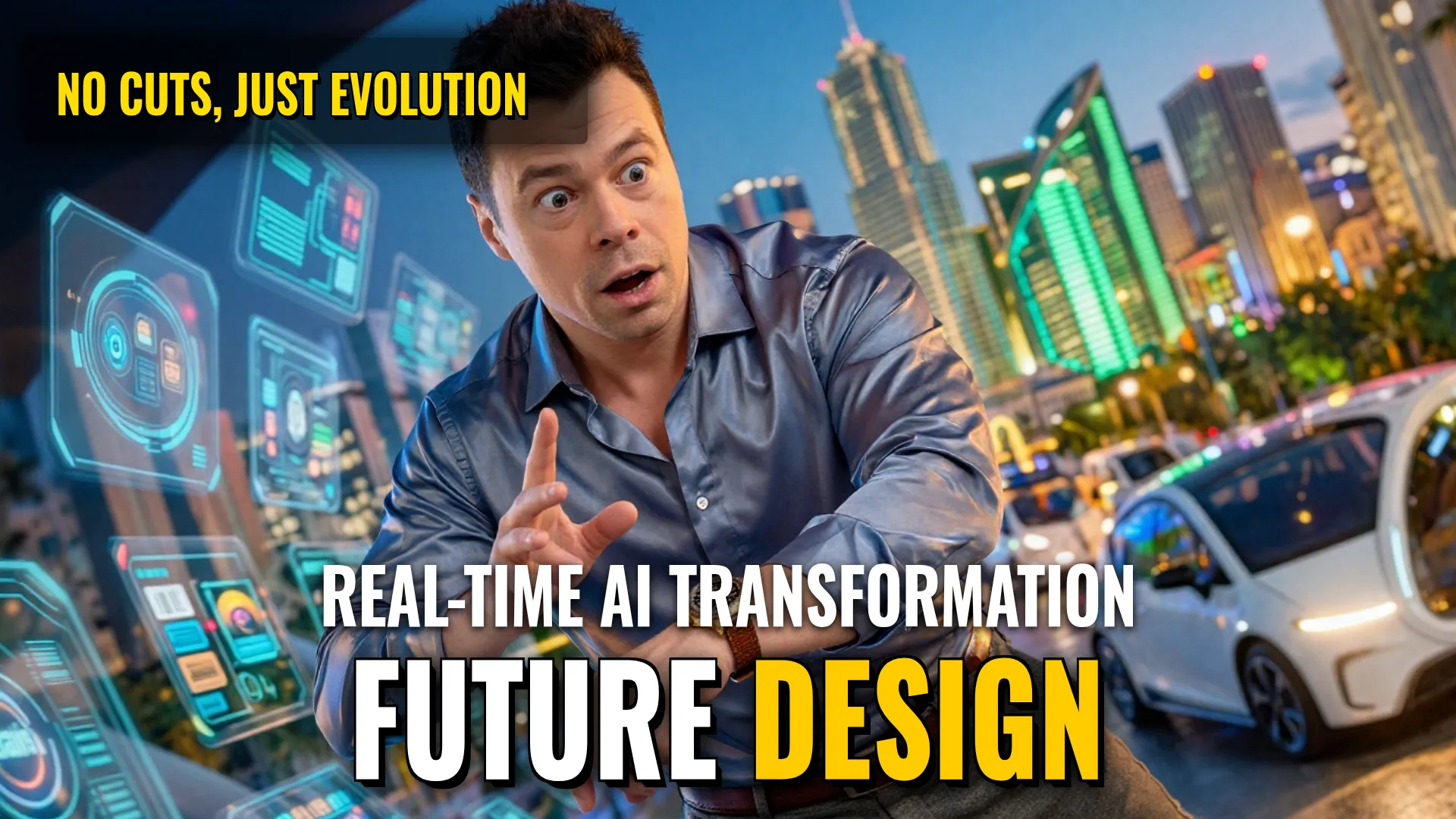 AI Design & Media: Real-time Interface Generation vs. Cinematic Urban Transformation