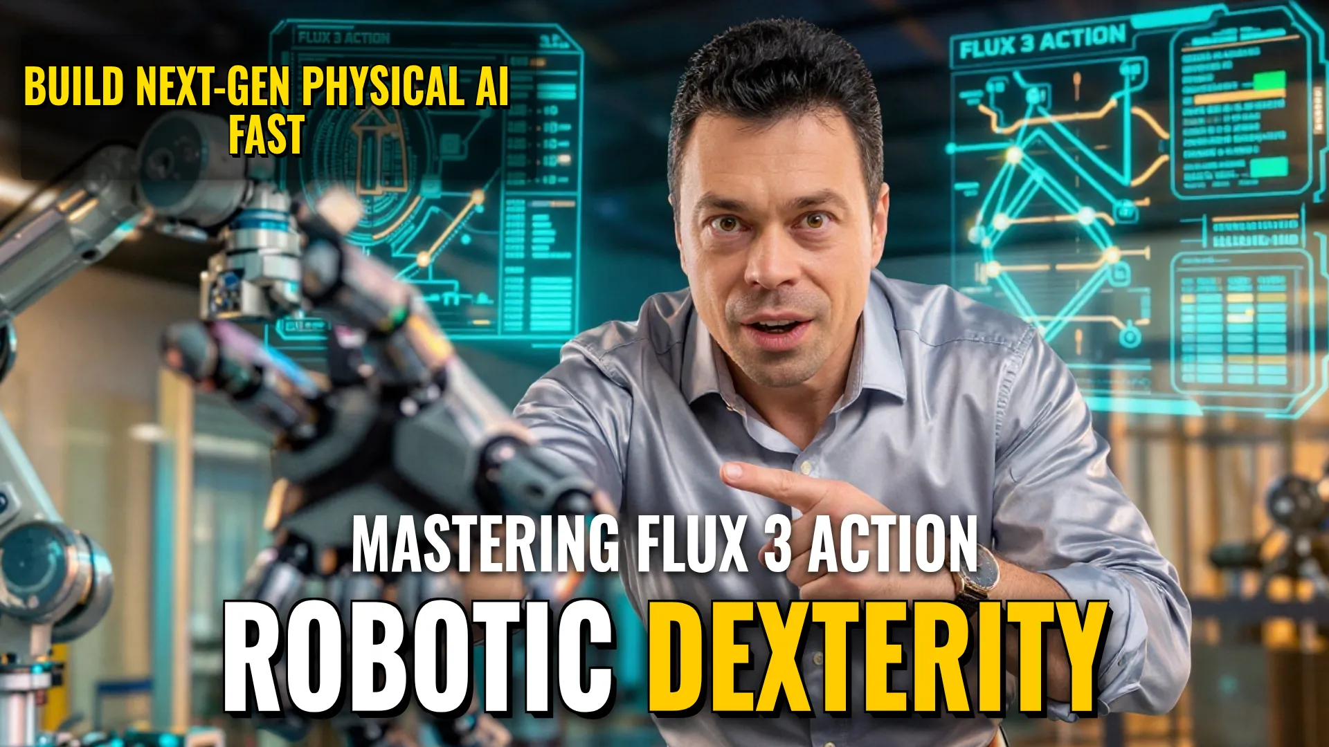 AI Dev Tutorial: Advanced Robotics Control - FLUX 3 Action, HapticVLA, and Atlas Hand Kinematics